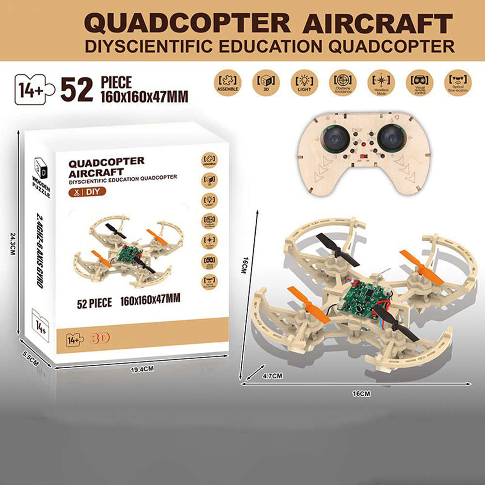 RC Wooden Drones Model Kit 3 S - đánh giá và giá Drone Kit Octocopter